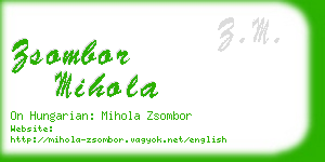 zsombor mihola business card